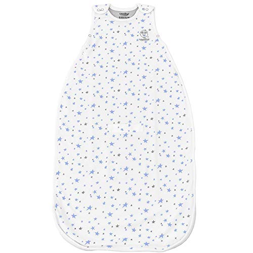 Woolino Baby Sleeping Sack - 4 Season - Merino Wool - 2 Month - 2 Year (Blue Stars)