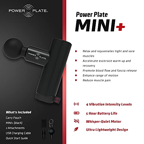 Power Plate Mini+ Massage Gun, Whisper Quiet Portable Handheld Massager, Rechargeable 5 Hour Battery Life #TOP2
