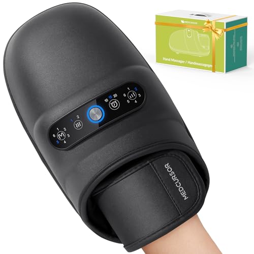 Medcursor Hand Massager - Hand Massager with Heat and Compression for Carpal Tunnel and Stiff Joints Pain Relief from Wrist to Palm and Finger Gifts for Women Men (Rechargeable)