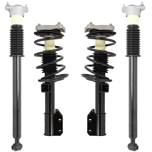 Image of Detroit Axle - Struts Shocks for 13-15 Mercedes-Benz GLK250 10-15 GLK350, 2 Rear Shock Absorbers Assembly 2 Front Struts with Coil Spring Assembly 2013 2014 2015 Replacement