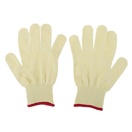 Preisvergleich Produktbild asiproper 1 Paar Anti Schnitt Hochtemperatur Flammschutzmittel Handschuhe Aramid Faser Gelb