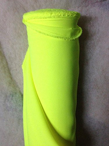 Tissu Au Mètre Orange Fluo Infroissable - Polyester, Largeur 150 Cm, Longueur 100 Cm, Pour Déco Ou Couture