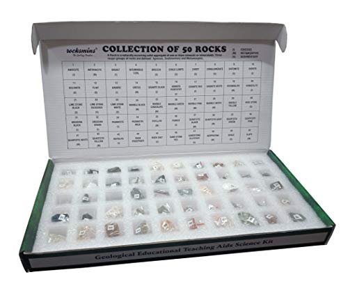 rocksmins Collection of 100 Rocks & Minerals for Education (50 Rocks ...