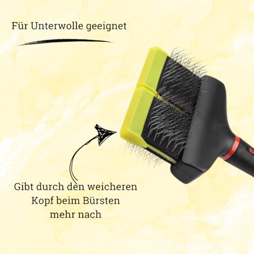 EHASO Hochwertige Fellbürste für Hund & Katze - Langhaar oder kurzhaar - Perfekt für die Unterwolle ihres