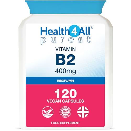 Vitamin B2 Riboflavin 400mg Migraine Support 120 Capsules 4 Months Supply