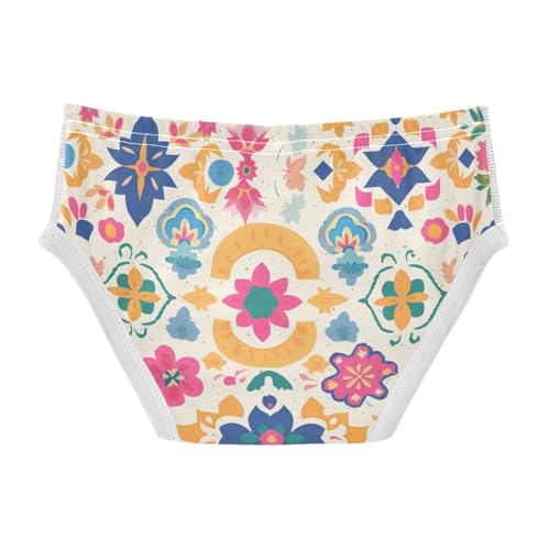 KLL Mexican Fabric Pattern Colorful Toddler Boy Comfort Briefs Underwear Breathable Children Undies2