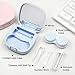 2-Pack Travel Contact Lens Cases – Pink & Blue Colored Kits with Mirror, Solution Bottle, Applicator & Remover Tools