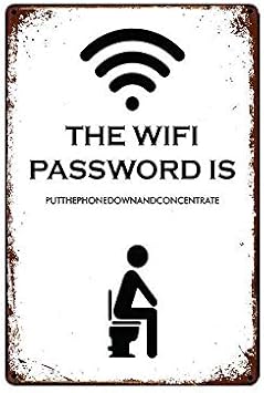 Funny Router Signs Amazon.com: Retro Vintage Funny WiFi Sign in Toilet Metal Tin Sign Home ...
