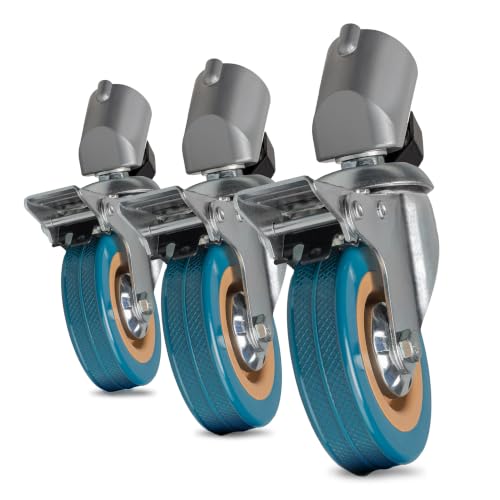 Walimex Pro Roulettes De Trépied Pro Lot De 3 Rouleaux Pivotants Métal Ø 75 Mm Surface De Contact En Caoutch - vue 2