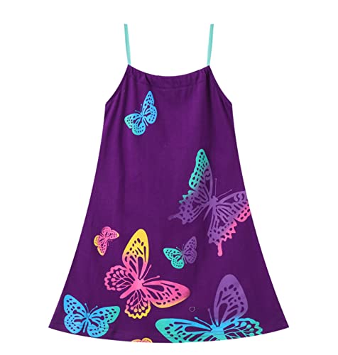 HILEELANG Girl Summer Beach Dress Halter Neck Sleeveless Casual Tank Outfit Sundress 1-12Y