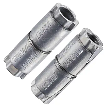 Wensilon (100 pcs)1/2x2-1/2x7/8 Double Expansion Anchor, Zinc Plated Double Expansion Shield Anchors, Double Expansion Shields,for Masonry, Concrete, Brick or Block