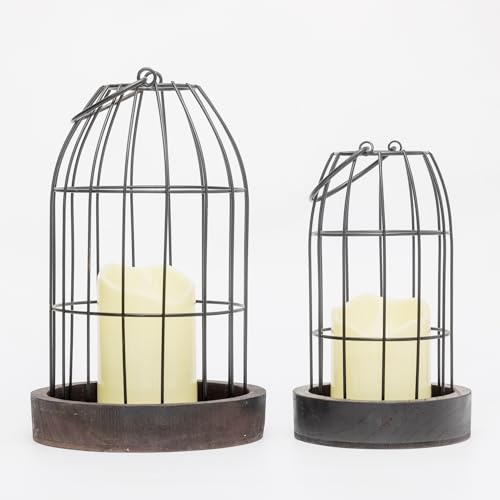 PHOSPHOR-Farmhouse-Decor-Candle-Lanterns-Set-of-2-Rustic-Home-Decorative-Lanterns-for-Dining-Room-Lanterns-Decorative-Indoor-and-Lanterns-Decorative-Outdoor PHOSPHOR Farmhouse Decor Candle Lanterns Set of 2 Rustic Home Decorative Lanterns for Dining Room Lanterns Decorative Indoor and Lanterns Decorative Outdoor
