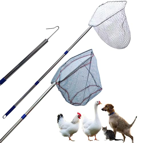 BRZFWLMYDF Stainless Steel Adjustable Chicken net Traps-Poultry catching nets, Fishing nets with...