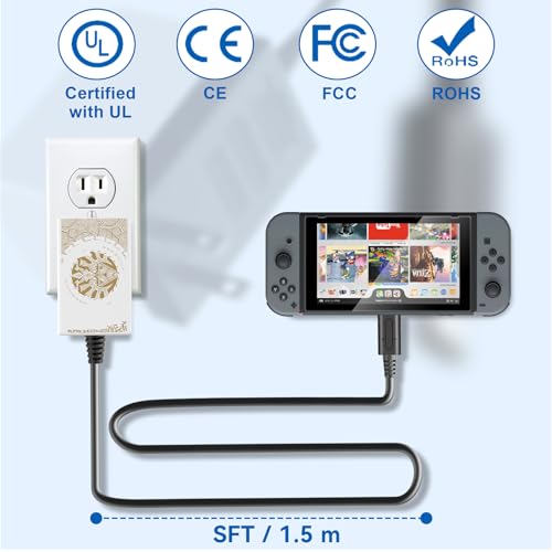image for Generic AC Adapter for Nintendo Switch, Fast Travel Wall Charger 15V 2