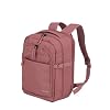 travelite carry on backpack, RyanAir dimensions, kick off, laptop backpack 13 inches, practical backpack with expansion pleat + clip function, 40 cm, 20 - 23 liters, Rose, 40 cm x 25 20-23, Classic