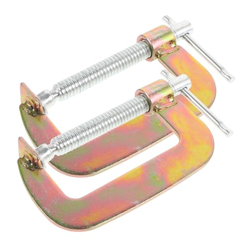 LALAFINA 2Pcs Heavy Duty G Clamps for Woodworking Sturdy Table Mount Clamps Reliable and Secure Tool for Crafting and Assembly for Cabinet Making