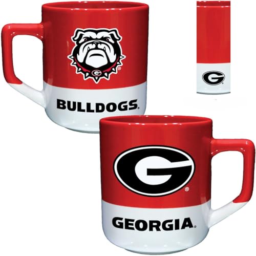 RFSJ Georgia Bulldogs Ceramic 20 oz Campus Colors Mug Official Team Logo Coffee Cup Handwash Recommended Includes One Mug