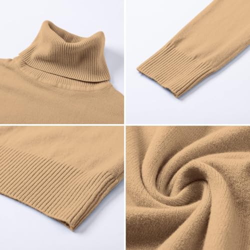 Image of DAIMIDY Turtleneck Sweaters for Women Long Sleeve Pullover Tops | Knitted Material| Soft, Warm and Breathable| High Resilience and Tensile Strength Design| Business Casual Tops| Dailywear