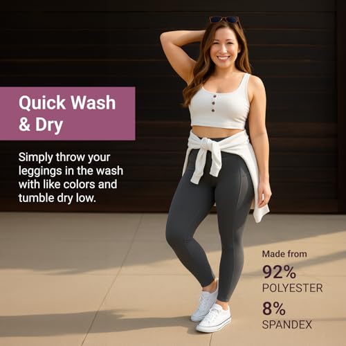 Image of SATINA High Waisted Leggings for Women - Comfortable and Stretchy in Versatile Sizes and Colors