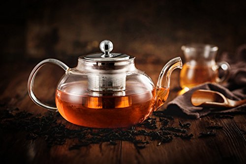 Hiware HIWARE-GGT-27 Glass Teapot With Stainless Steel Infuser & Lid thumb #1