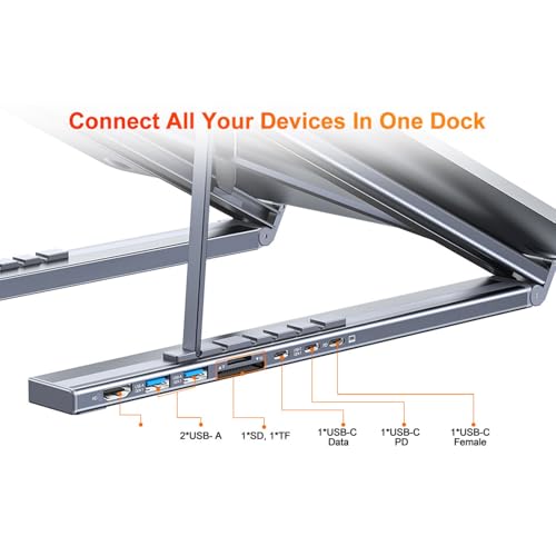 Station d'accueil pour ordinateur portable pliable pour le télétravail nomade