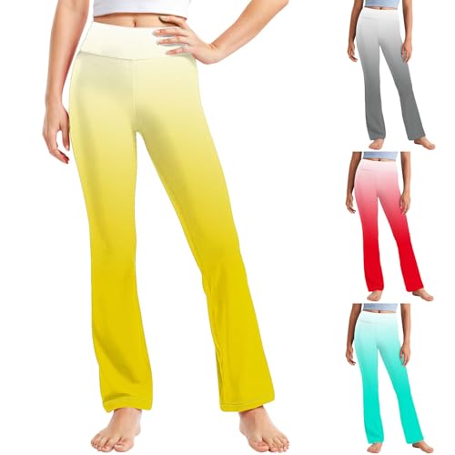 Toddler Girls Gradient Fashion Straight Leg Yoga Pants Teens High Waisted Comfort Activewear Leggings for Kids 2-13 Years2