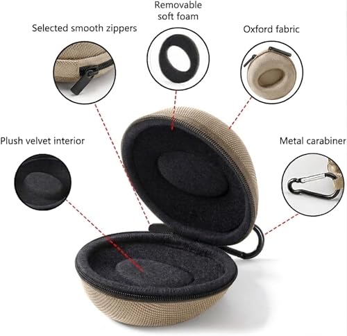 Image of Armor-Shell Watch Travel Case - Crush-Resistant Single Watch Box with Scratch-Guard Zipper & Carabiner | Shockproof Portable Organizer for Luxury, Mechanical & Smartwatches Up to 54mm
