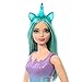 Barbie Unicorn Doll with Turquoise Fantasy Hair, Pastel Outfit, Curvy Body Type & Unicorn-Themed Accessories