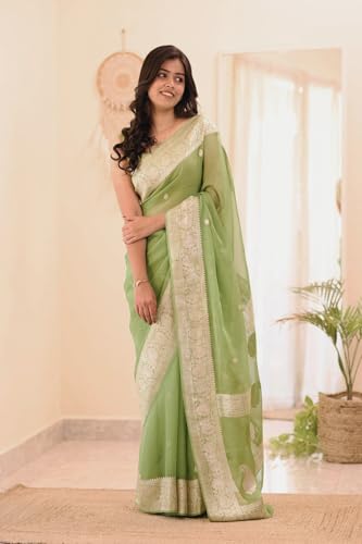 Image of Women's Cotton Soft Silk Sarees | Jamdani Cotton Saree With Attach Unstitched Blouse Piece