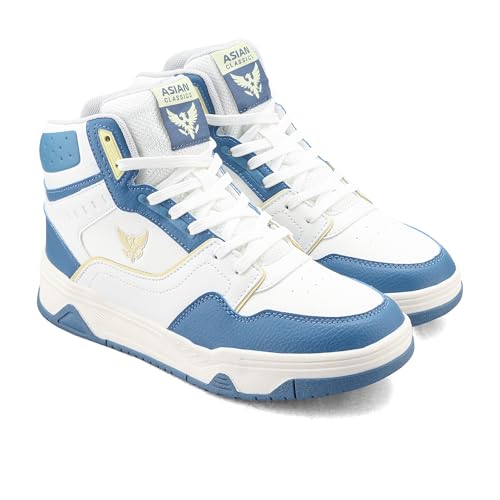 Image of ASIAN Mojo-54 Men's High-Top Sneakers | Stylish High Neck Casual Shoes with Cushioned Comfort, Durable Build & Grip Sole