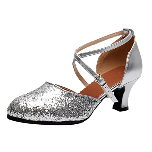 Camoscio e suola in gomma Scarpe da ballo: queste scarpe da ballo da donna offrono una normale suola in camoscio per la danza indoor. Quando è necessario cambiare suola in gomma per uso esterno. Si prega di continuare a ricordare via e-mail dopo fare intorno.