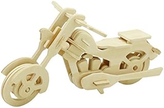Comprar Georgie Porgy Rompecabezas de Madera 3D Moto Modelo Woodcraft Kit de construccion de los Juguetes para niños de 5 años o más (JP260 moterbike 34 Piezas)
