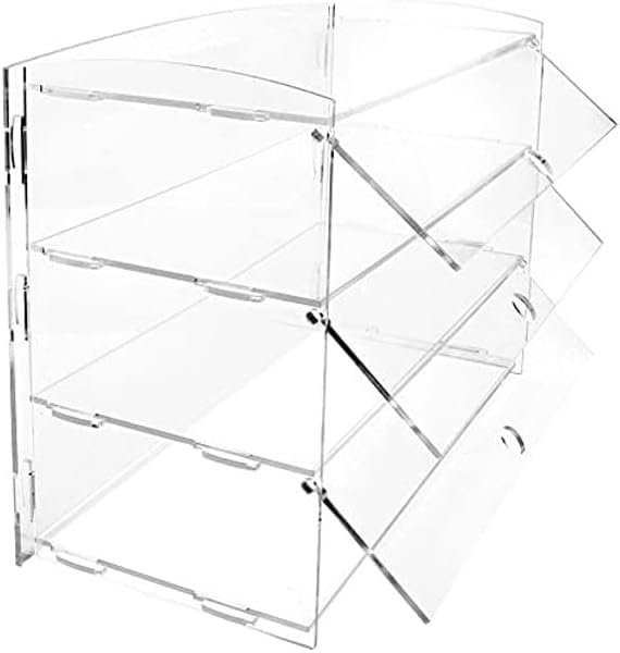 Acrylic Bakery Pastry Display Case Stand Cabinet Cakes Donuts Cupcakes Pastries (H280mm X W490mm X D240mm - View #2