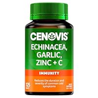 Cenovis Echinacea, Garlic, Zinc + Vitamin C Tablets 125 - Reduces the Severity & Duration of Common Cold Symptoms and Relieves Symptoms of Mild Upper-Respiratory Tract Infections