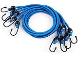 40" Bungee Cords with Hooks Heavy Duty Outdoor - 5 Pack, Royal Blue Bungee Straps, Paderson