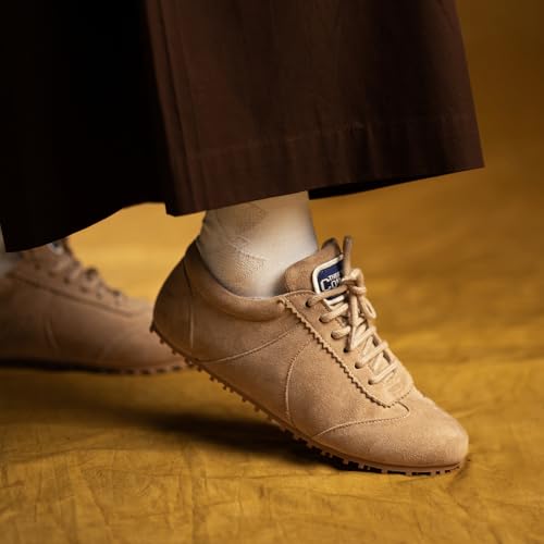 Image of Theater Women Combats Suede Sneakers | Soft Lace-Up Walking Shoes with Cushioned Grip Sole | Lightweight, Stylish & Comfortable Suede Footwear