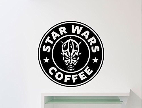 Wars Coffee Wall Decals Darth Maul Poster Vinyl Sticker Home Teen Characters Devil Sith Lord Kids Room Nursery Art Decor Stencil Mural (42Sw) #TOP1