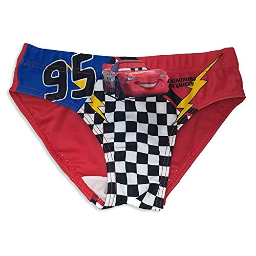 Disney - Bañador original de Cars Mar para niño Pixar Slip de 3 años a 8 años rojo 4 años