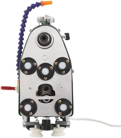 1100W Portable Electric Glass Edge Grinding Machine, Single-Phase Motor, Axial Flow Ventilation, Glass Polishing Tool for Smooth Edges, Ideal for DIY and Professionals (Green)