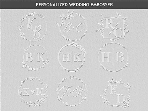 Personalized Monogram Embosser - 9 Designs to Choose from! Wedding & Couple Name Embosser