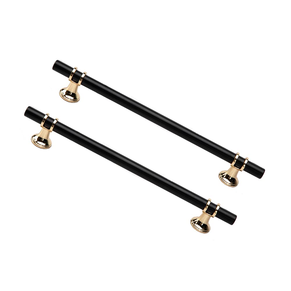 Dreneco 2 Pack Cupboard Handles Zinc Alloy Kitchen T Bar Handle Drawer Wardrobe Cabinet Furniture Door Pulls Knobs (192mm Hole centres