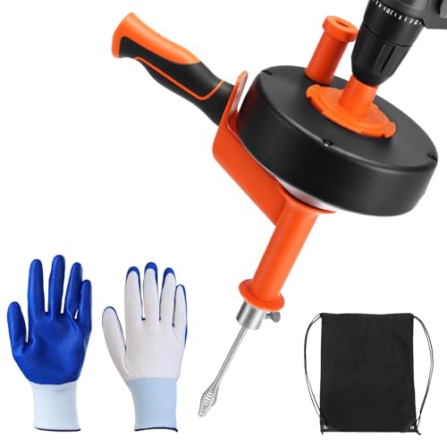 QWORK® Furet déboucheur Stable - Spirale Nettoyage Tuyau 10 m avec Embout de Perçage