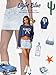 Danysu Mini Jean Skirt with Shorts Underneath Jean Skorts for Woman Trendy Y2K Denim Skort Light Blue S