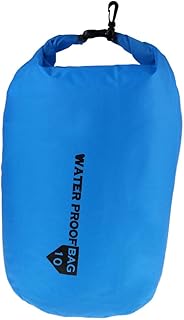 防水 ドライバッグ 収納バッグ キャンプ ラフティング カヤック用 圧縮袋 青, 10L