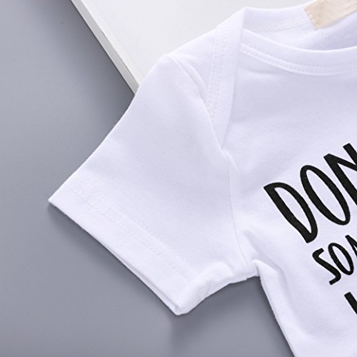 Baby Boys Girls Romper Summer Clothes Kids Jumpsuit Playwear Don't Panic Letter Printed Infant Aunt Onesies Outfits Gift White,70/3-6M #TOP4