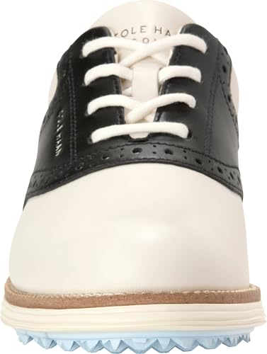 Cole Haan Cole Haan Women's OriginalGrand Saddle Golf Oxford, Ivory/Black/Biscuit/Skyway, 5.5 Medium