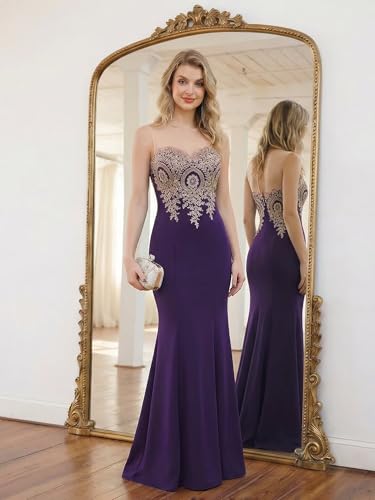 Image of BABYONLINE D.R.E.S.S. Formal Dresses for Women Bodycon Mermaid Appliques Lace Elegant Prom Dress XIN262