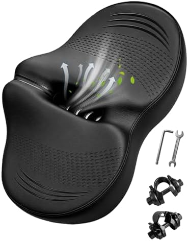 Noseless Oversized Bike Seat Cushion Comfortable Extra Wide