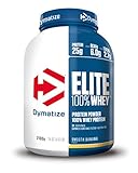 Dymatize Elite Whey Smooth Banana 2,1Kg - Pulverizador de alta Poteína y Baja Azúcar + Proteína de Suero y BCAA