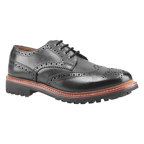 Cotswold Mens Quenington Commando Goodyear Welt Lace Up Shoe Black Size UK 9 EU 433